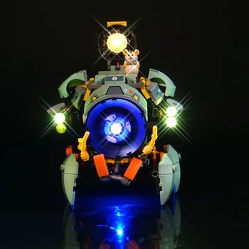 

USB Powered LED Lighting Kit For Overwatch Wrecking Ball 75976 (LED Included Only, No Kit)For Children Kid Educational Toys Gift