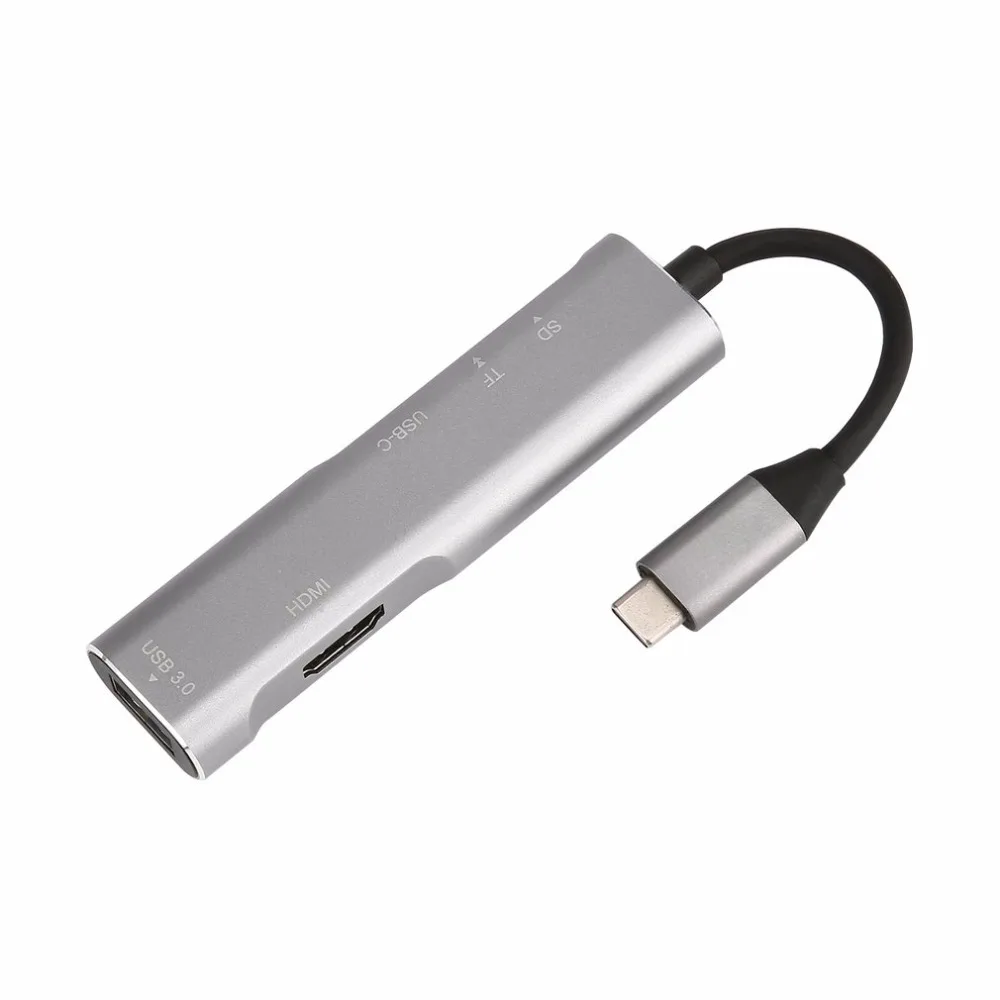 USB 3,1 type C 5 в 1 многофункциональная док-станция для расширения 4K HDMI USB3.1 интерфейс с безопасной цифровой картой памяти/TF кардридер