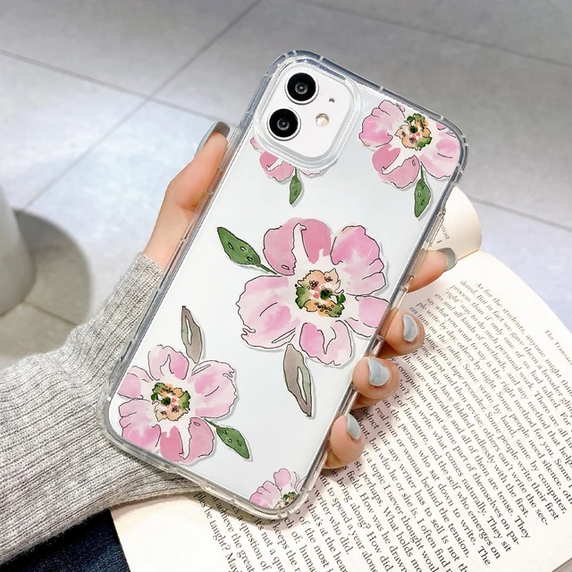 Case For Iphone 12 Pro Max Cases Silicone Funda Iphone 11 Pro 13 Mini XR X Xs Max 7 8 Plus Capa iphone11 Pro Flora Phone Covers U361