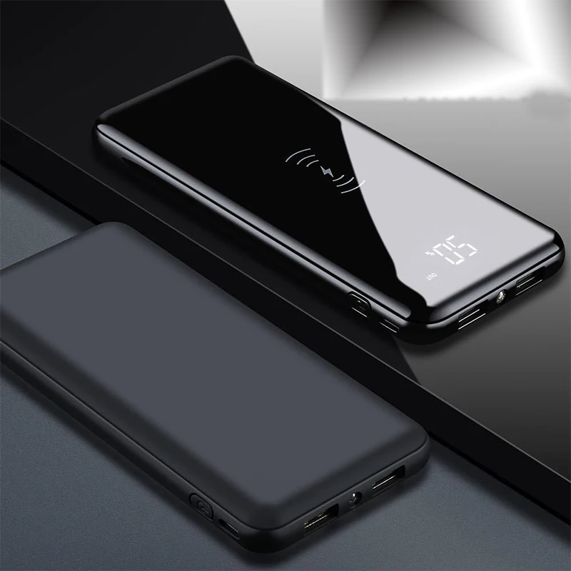 

Power Bank 10000mAh Qi Wireless Charger External Battery Pack Portable Charger Powerbank for iPhone 11 Pro Max Xiaomi Poverbank