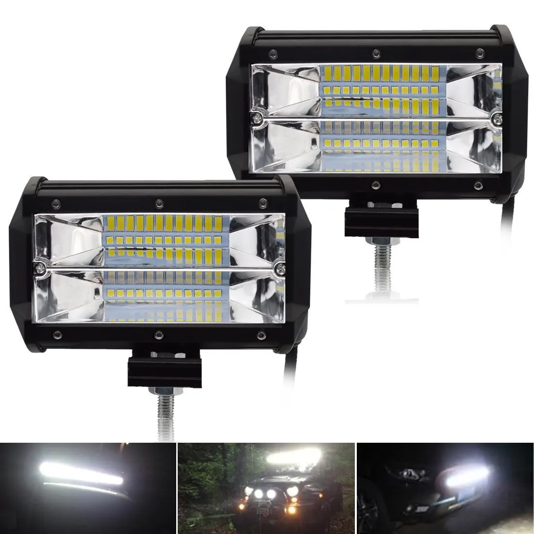 

Manufacturers Direct Selling Automobile LED Working Lamp 72W Work Light LED Off-road Vehicle Light Double Row Work Light