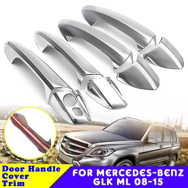 Chrome Left Driver Car Exterior Door Handle Covers Trim For Mercedes For Benz B C E GLK ML CLA