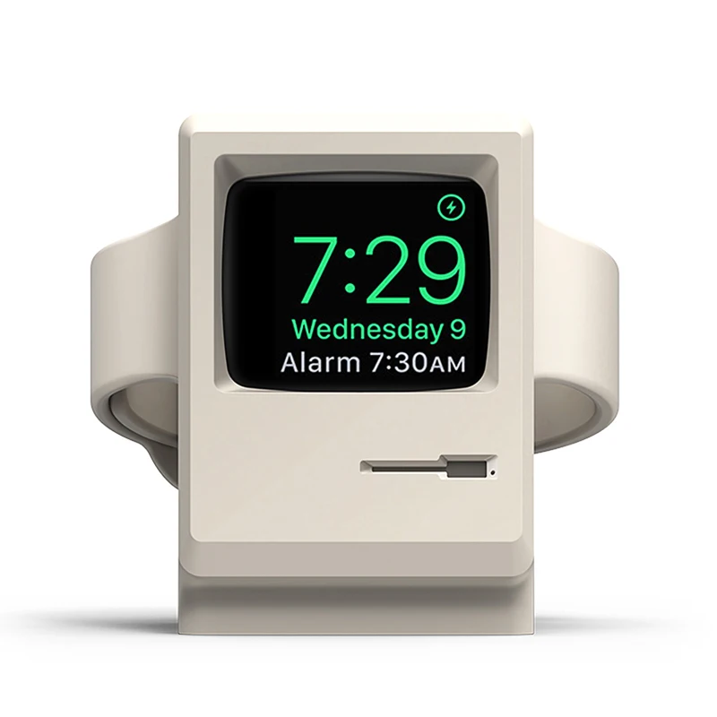 Настольная зарядная подставка для Apple Watch серии 1/2/3/4 38 мм 40 мм 42 44 миллиметров; Компактный Зарядное устройство Подставка для ноутбука в ретро-стиле