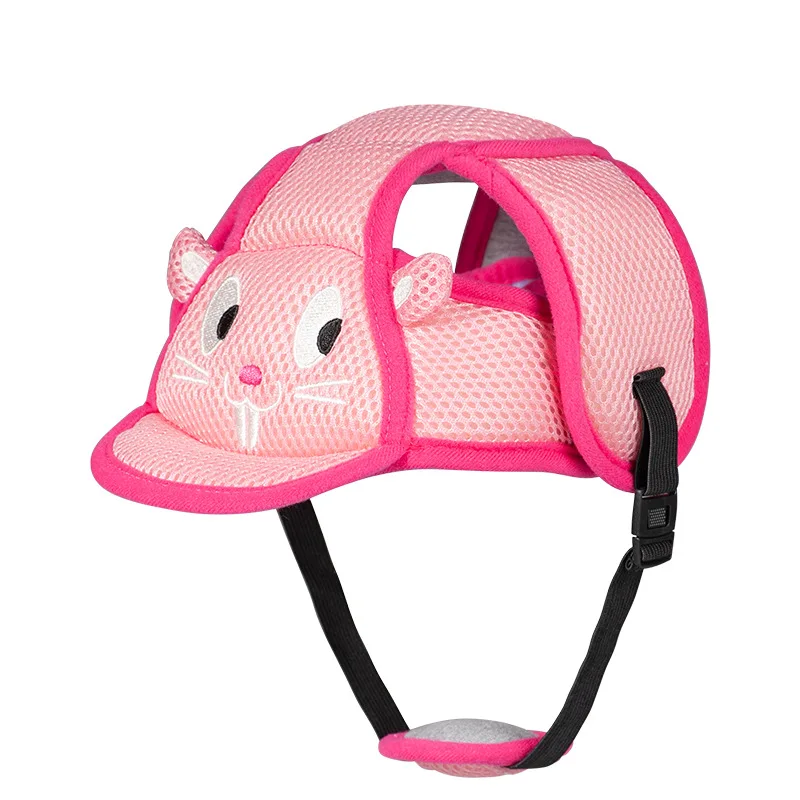 pink rabbit Детский защитный шлем, защита головы для детей, научитесь ходить, кепка, анти-осенняя, дышащая, Регулируемая Кепка для малышей, шапка для прогулок, верховой езды - Цвет: pink rabbit