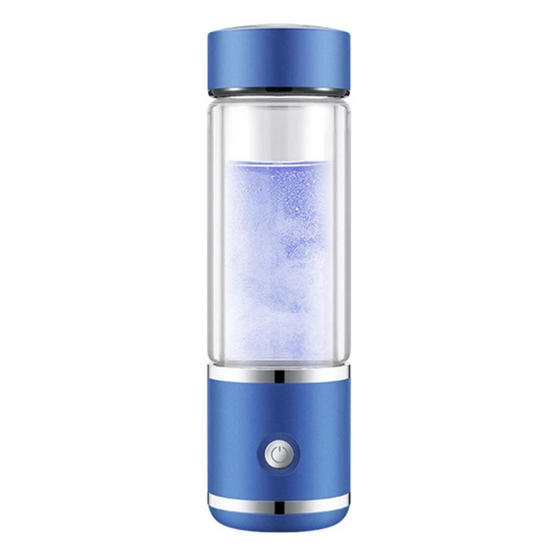 

IALJ Top 300Ml High H2 and Orp Hydrogen Generator Water Ionizer Bottle with Electrolysis Technology Blue