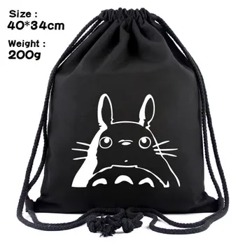

Cute Cartoon Totoro Anime Backpack Adult Men Cool Print School Bag Student Canvas Bag Girl Mochila