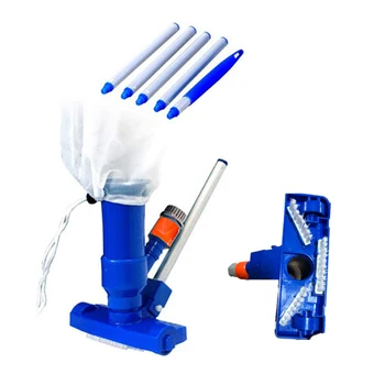 

Swimming Pool Cleaning Kit Vacuum Cleaner Suction Head with Brushes Extendable Rod Mesh Bag Swimming Pool Cleaner Accessories