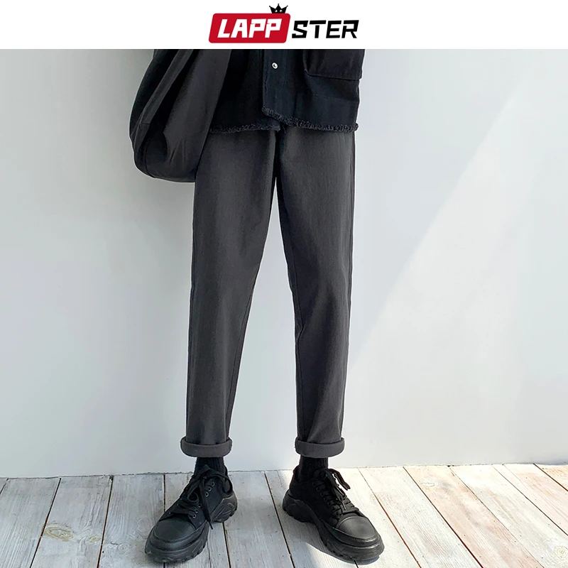 LAPPSTER Мужские Streetwear бегуны Брюки 2019 Mens Hip Hop Black Тренировочные штаны мужчины