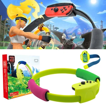 

For N-Switch Ring Fit Adventure Game Gear Ring-Con Grips Sport Strap Leg Band Adjustable Leg Strap Elastic Joy-con Ring 60CM