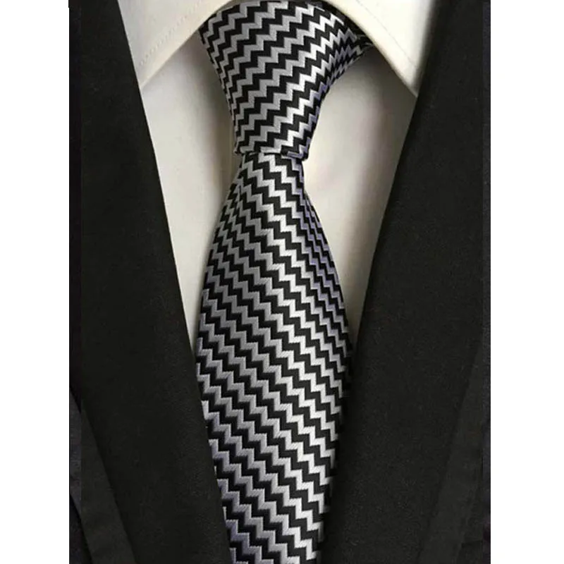 Модные мужские галстуки в классическую полоску в клетку 8 см свадебные галстуки жаккардовые плетёные шелковые мужские галстуки для вечерние аксессуары - Цвет: YU-A57