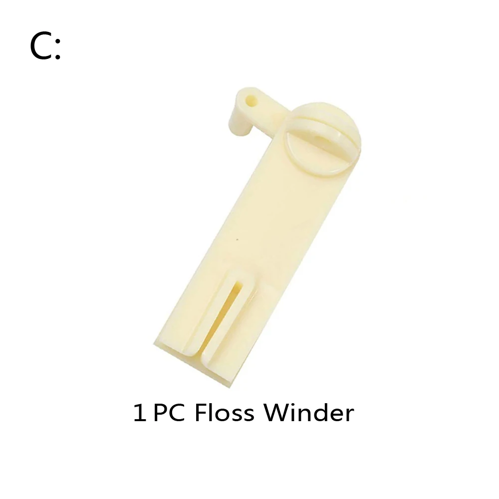 Plastic Floss Bobbins with Floss Bobbin Winder Cross-Stitch Card Thread Holder DIY Embroidery Floss Organizer Sewing Accessories 