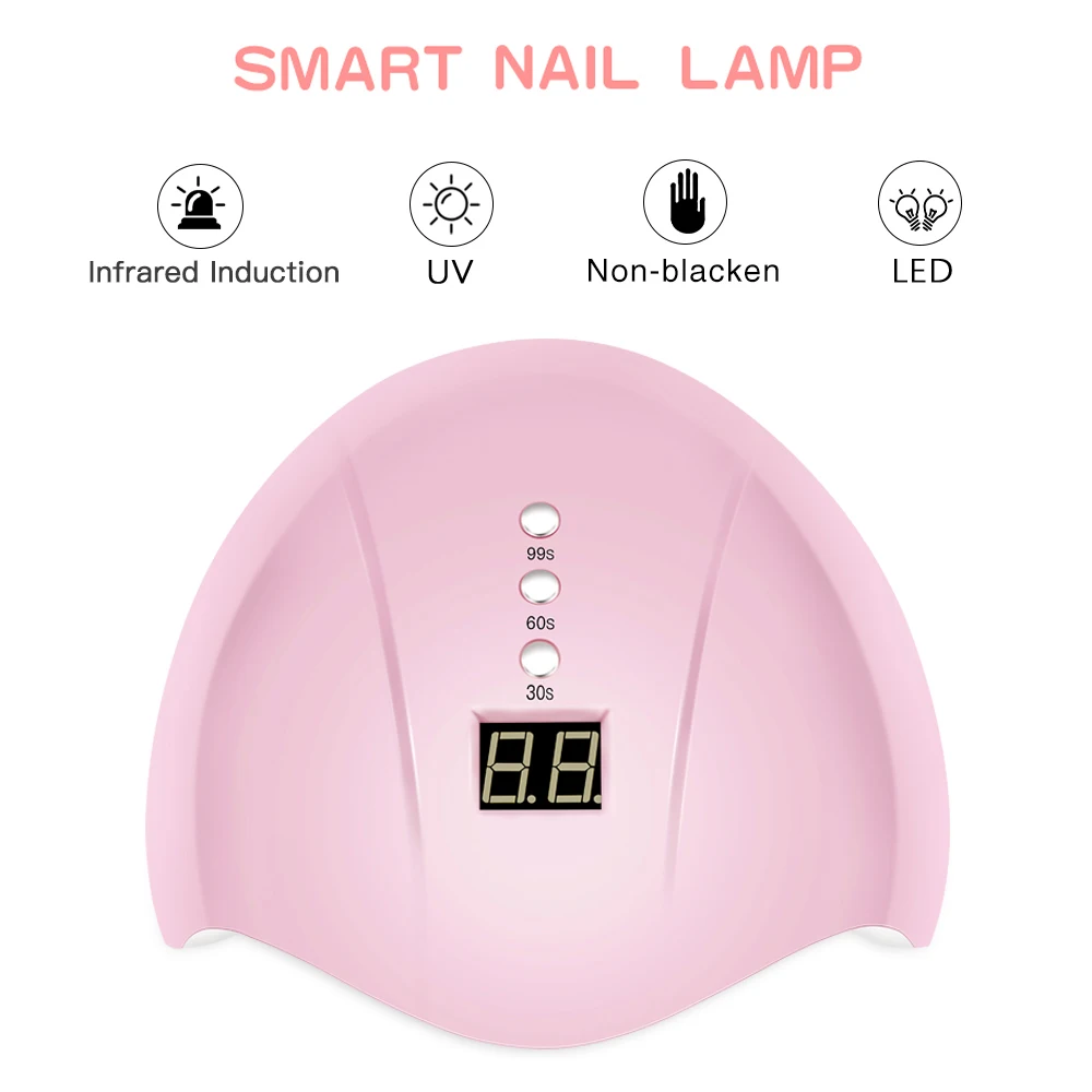 Mini5B 36 Вт лампа для ногтей Светодиодный УФ-лак для маникюра гель-сушилка 3 настройки таймера 12 светильник все бусины Гель-лак Сушилка для ногтей