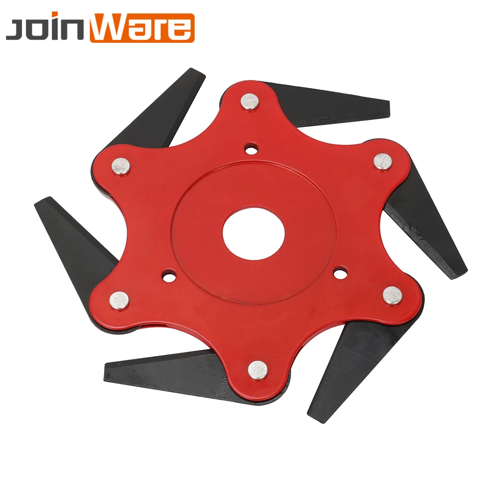 

6 Blade Grass Trimmer Head Brush Cutter Blade Trimmer Metal Blades Garden Grass Trimmer Head for Lawn Mower 6T 1Pc
