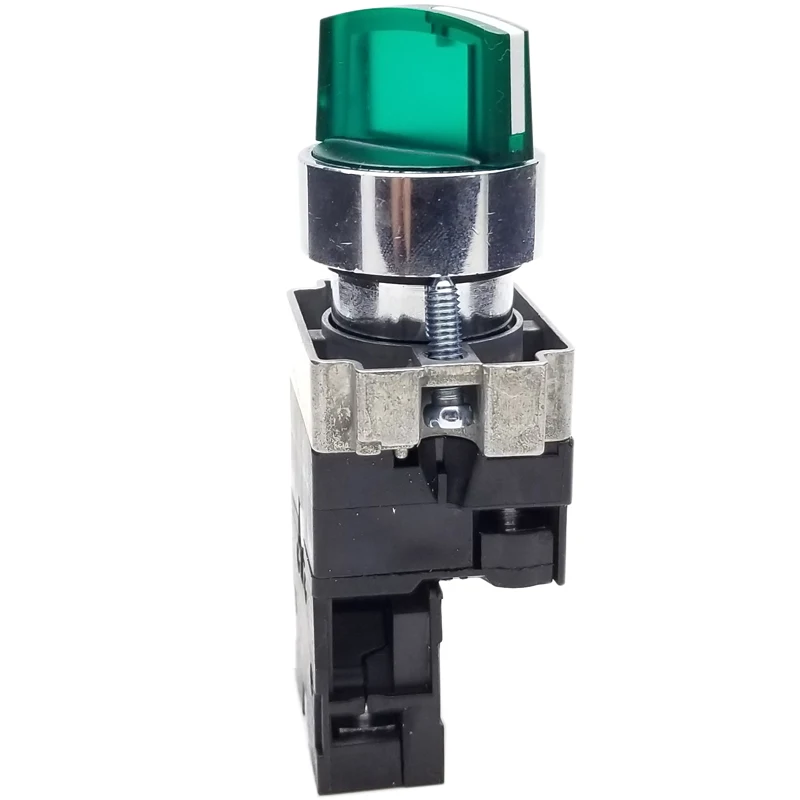 22 мм XB2-BK2361C кнопочный переключатель выбор переключатель с подсветкой защелкивающий поворотный переключатель
