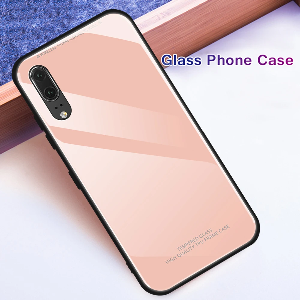 Глянцевый стеклянный чехол для телефона huawei P30 Lite P20 Lite P30 P20 Pro ударопрочный чехол из закаленного стекла