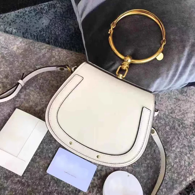White-Saddle Роскошная женская сумка, брендовая сумка на плечо, половина Сумочка с изображением Мун, модная сумка через плечо, натуральная кожа, кошелек, кольцо, женская сумка - Цвет: White-Saddle