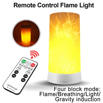 

Flicker Flame Lamp Remote Control USB Cable Set Flip Out Hanging Stand Decor Home Living Room Glowing Bulbs
