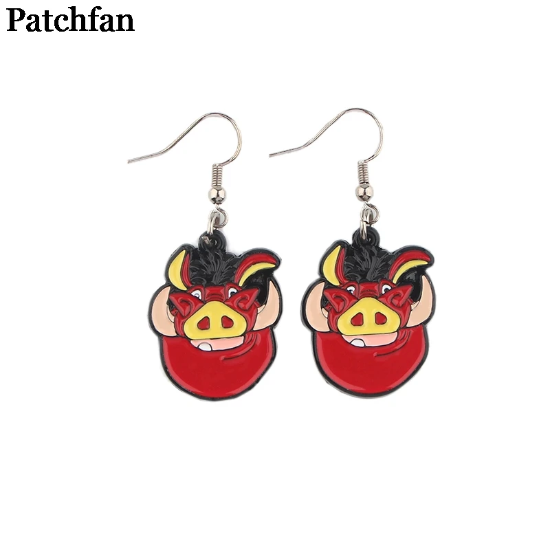 Patchfan мультфильм Король Лев Модная классика дизайнерские гвоздики серьги вечерние сувениры Ювелирные подарки девушки подарки на день рождения A2260