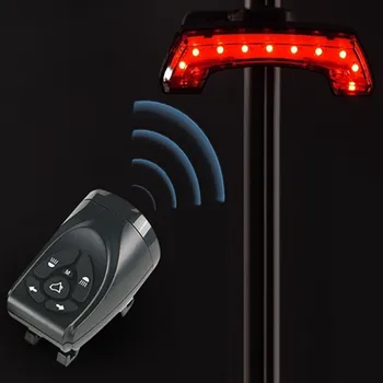 

MTB Mountain Bike USB Charging Bicycle Wireless Remote Line Control Steering Taillights With Speaker Electric Bell Lights
