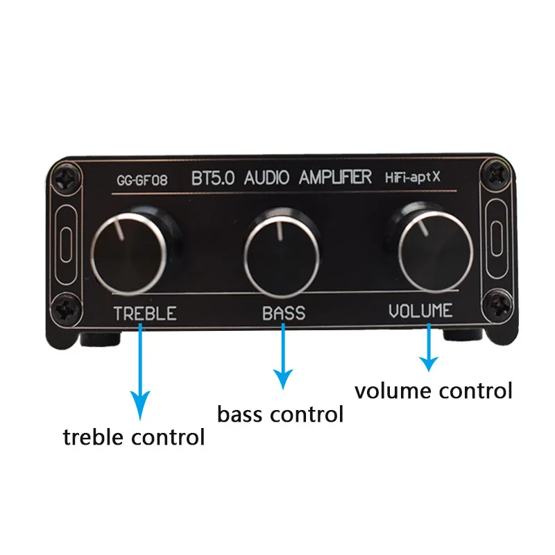 3 channel amplifier 50W*2 Bluetooth 5.0 TPA3116D2 HiFi Power Amplifier Finished Board In Case  Home Audio TPA3116 Amp With Treble Bass marine amplifier