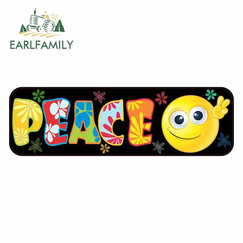 

EARLFAMILY 13cm x 4cm for Peace Sign Humor Funny Car Stickers Vinyl Windshield RV VAN Car JDM Accessories Graphics Waterproof