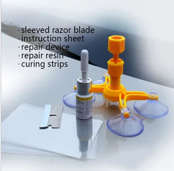 

Windshield Repair Kit Car Cracked Glass Windscreen Repair Tool Kit Resin Sealer DIY Auto Window Screen Polishing