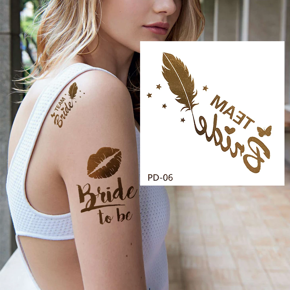 Buy 20 Sheets Hen Party Temporary Tattoos Bachelorette Tattoos Team Bride  Temporary Tattoo Hen Party Tattoos Team Bride Tattoos Hen Party Tattoos  Gold Hen Party Bride Accessories Online at desertcartINDIA