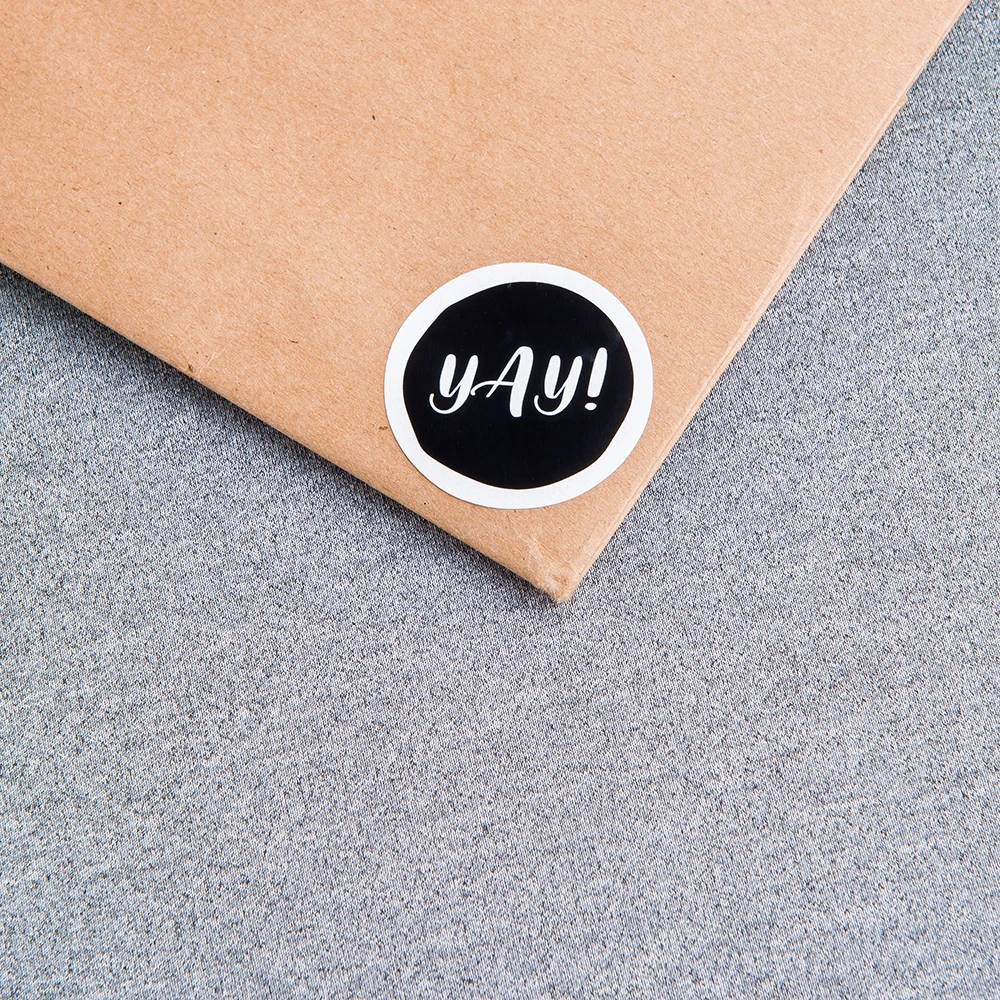 

#27BGJ-40mm Commodity stickers, bread, milk, yogurt packaging, gift box labels, birthdays, logos, personalized custom stickers “YAY”