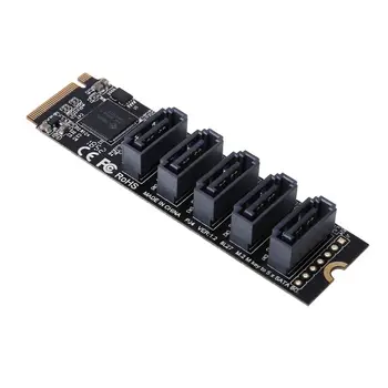 

5Port SATA 5xSATA M.2 NVME to SATA PCI-E to PCIE SATA Hard Disk Array 5 Cards RAID0 RAID1 RAID10 U2 Expansion Card