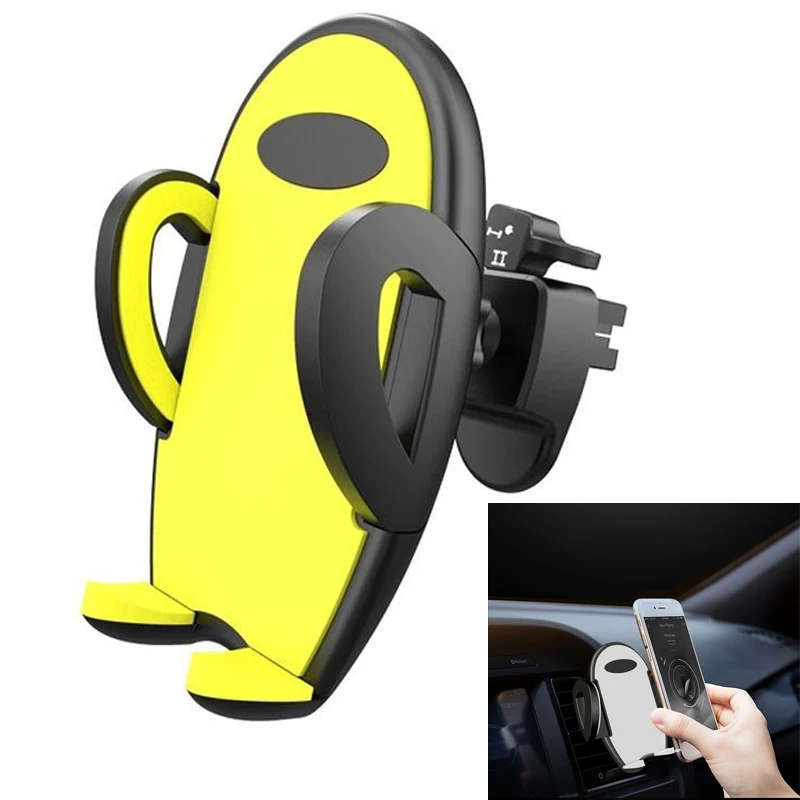 Автомобильный держатель для телефона, вращение на 360 градусов, универсальный автомобильный держатель, держатель для сотового телефона, крепление на вентиляционное отверстие, автомобильный держатель, подставка для iPhone 11X8 7 Xiaomi