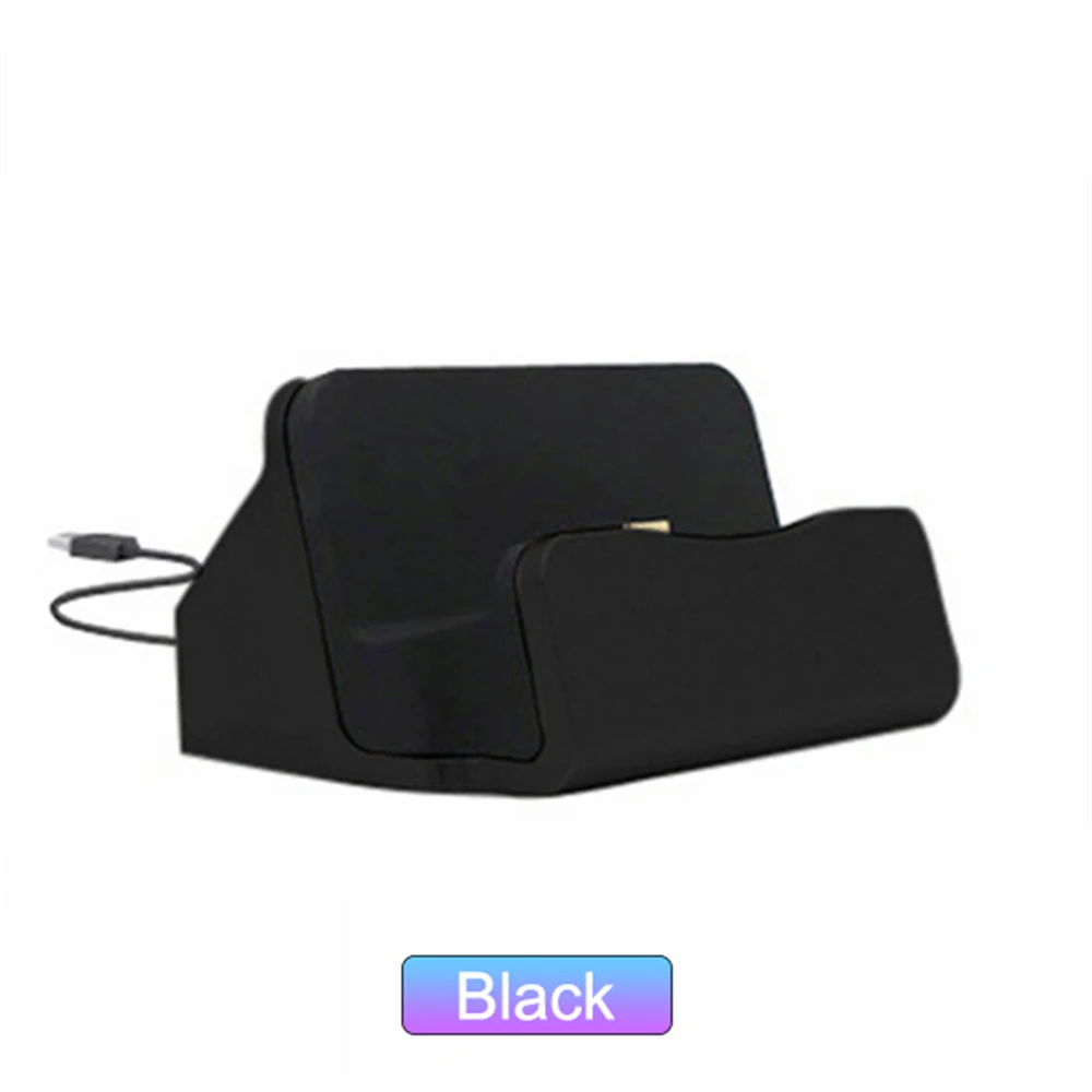 Black Usb-кабель, Подставка для зарядки iPhone X, 8, 7, 6, для Xiaomi, Android, type C, samsung, подставка, держатель, Зарядная база, док-станция - Цвет: Black