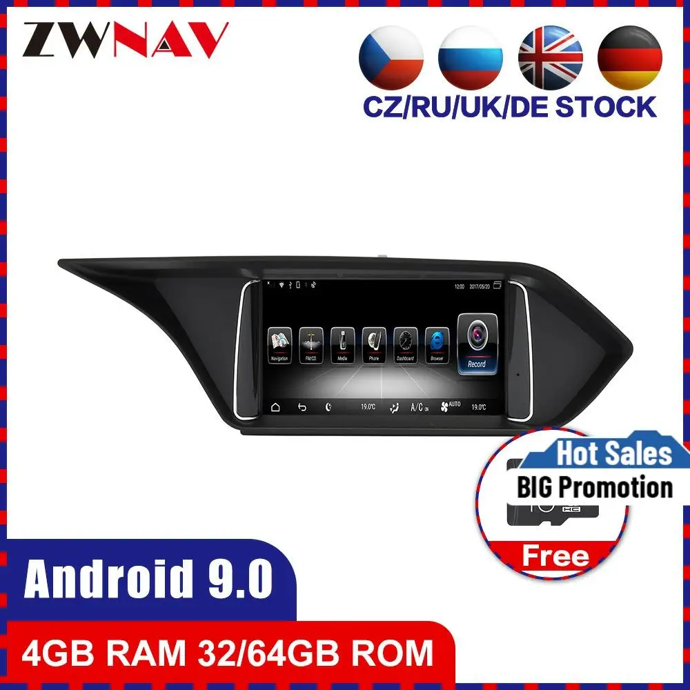 4 + 64 Android 9 0 автомобильный стерео DVD-плеер GPS Glonass Navi для MERCEDES-BENZ E W212 2009-2016 Аудио