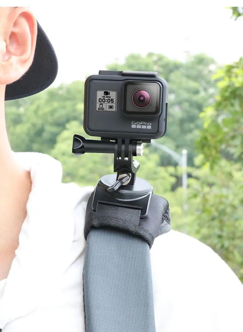 Зажим для сумки Clownfish с быстрым креплением для GoPro Hero 8 7 6 5 Xiaomi Yi 4K SJ4000 Sj8/9 pro Max eken H9 R Mijia камера рюкзак зажим