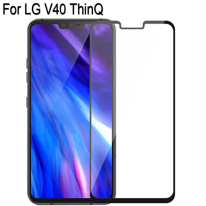 

2PCS Full Curved Screen Protector For LG V40 ThinQ Full Cover Tempered Glass For LG V 40 ThinQ Protective Flim For LG V40