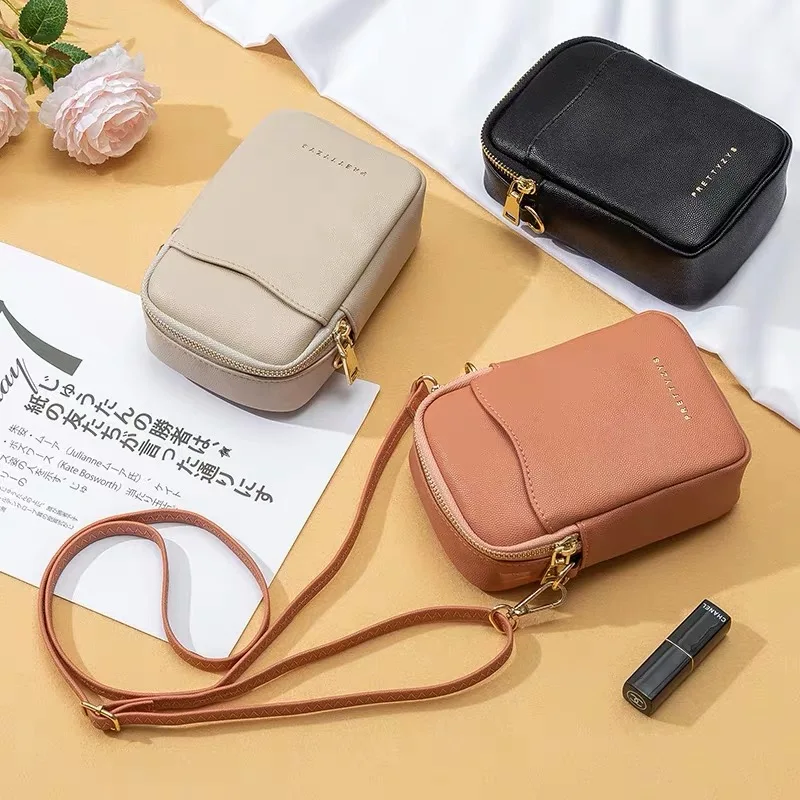 

JI HAO Brand Design Summer Shoulder Bags PU Leather Mini Crossbody Bag For Women Fashion Small Flap Bag Ladies Solid Phone Bags