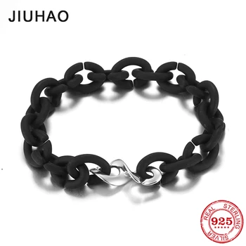 

Hot Hight quality Fashion 8 Charm Beads black Rubber X Handmade Bracelet women Accessories Jewellery Fashion gifts