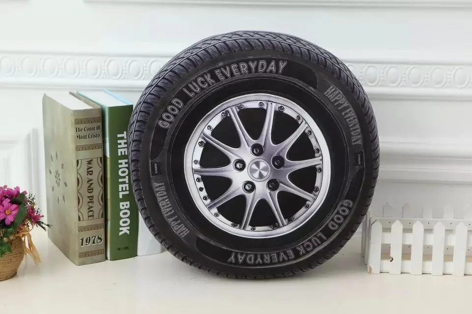 Крутая Реалистичная 3D подушка для автомобильных шин, колеса, плюшевые игрушки, подушка, модель шин, автомобильная домашняя подушка