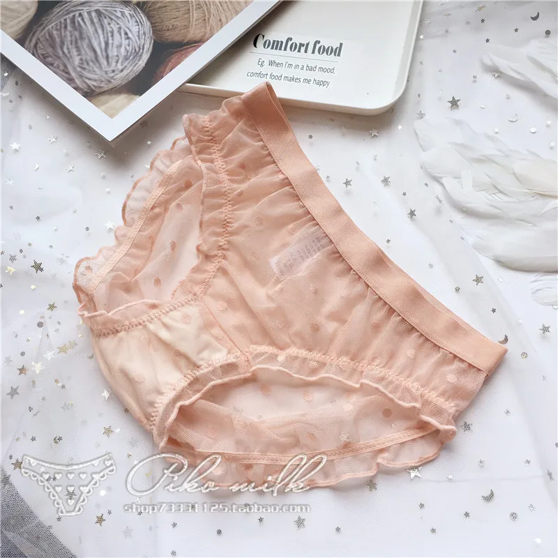 pink SP&CITY, европейские, в горошек, с вышивкой, сексуальные трусики, для женщин, с вырезом, чувство, нижнее белье, прозрачные трусы, женское нижнее белье, волнистые стринги - Цвет: pink