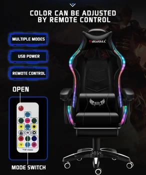 

Office Chair Computer Chair Massage Gaming Chair Ergonomic Chair WCG LOL Silla game RGB Gamer Chair Bluetooth audio chair