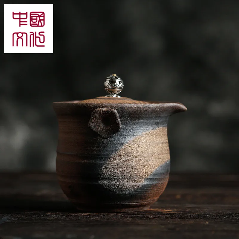 

200cc Japanese Handmade Stoneware Gaiwan Retro Gaiwan Kung Fu Tea Set Collect Gifts