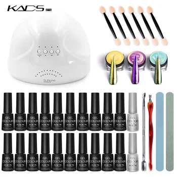 

Nail Set UV LED LAMP for Manicure Gel Nail Polish Set Kit 22pcs Nail Gel Set with Acrylic Powder Rhinestones Nail Art Tools