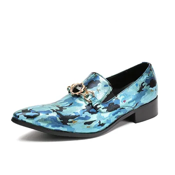 

Zapatos Loafers Men Genuine Leather British Style Pointed Fashion Men Shoes Loafers Full Grain Leather Cow Leather Slip-on Solid