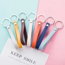 Мини-держатель для ключей из искусственной кожи, карман для ключей для автомобиля, зажим для ключей, кольцо для женщин и мужчин, ручной работы, ремешок на запястье, аксессуары, подарок, новинка