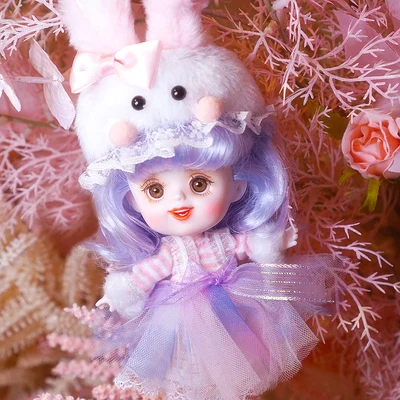 Dream Fairy 1/12 BJD кукла животные версия Додо кукла с волосами 14 см мини кукла 26 суставов тела милый детский подарок игрушка ob11 - Цвет: Rabbit