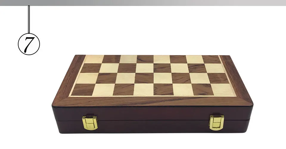 Easytoday Metal Glossy Golden And Silver Chess Pieces Solid Wooden Folding Chess Board High Grade Professional Chess Games Set (7)