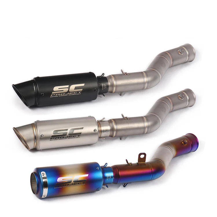

Motorcycle modified exhaust muffler escape slip ON for yamaha R1 09-14 YZF-R1 side row middle section YZF-R1