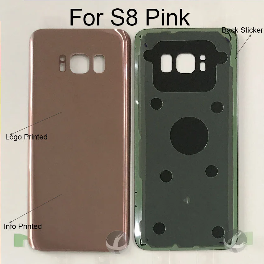 Задний стеклянный корпус+ клей для samsung Galaxy S8 задняя панель крышка батареи с логотипом