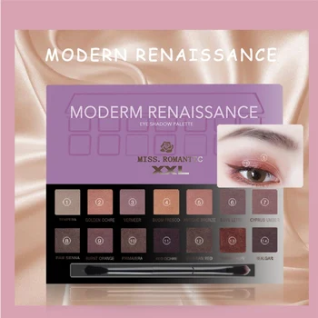 

14 Color Matte Flash Eye Shadow Set Glitter Eyeshadow Palette With Brush And Mirror Natural Lasting Eyes Beauty Makeup Q1