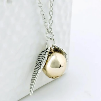 

free shipping !New Arrival Quidditch Golden Snitch Pocket Necklace wholesale!