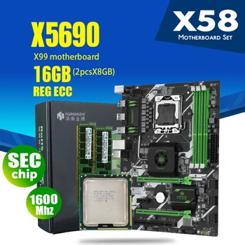 

HUANANZHI X58 motherboard LGA1366 combos X5690 CPU 2pcs x 8GB = 16GB DDR3 RAM 1600Mhz PC3 12800R RAM